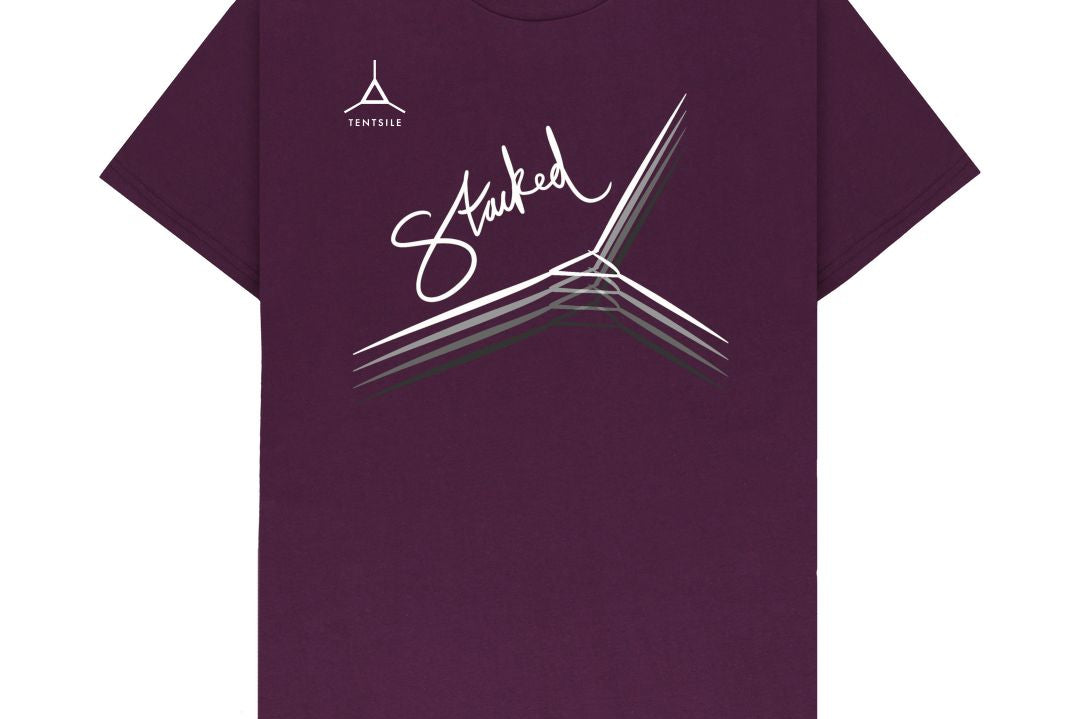 Purple Tentsile Logo and Stacked Graphic Mens T shirts (4590916141129)