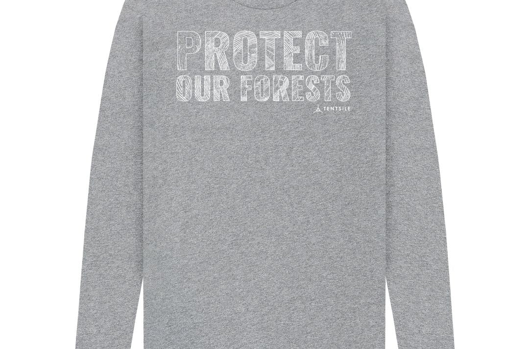 Athletic Grey Protect Our Forests Long Sleeve Tee - Male (6585785581641)