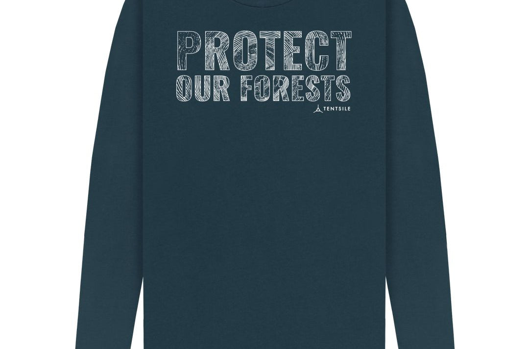 Denim Blue Protect Our Forests Long Sleeve Tee - Male (6585785581641)