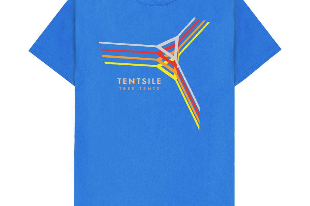 Bright Blue Tentsile Retro T Shirt Male (6569086615625)