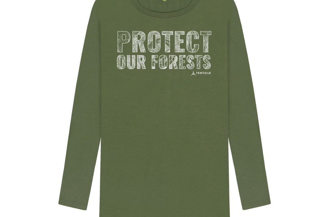 Khaki Protect Our Forests Long Sleeve Tee - Female (6585789153353)