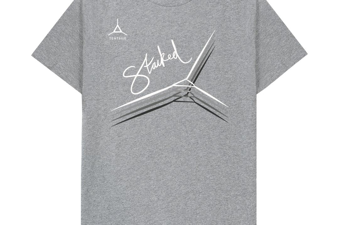 Athletic Grey Tentsile Logo and Stacked Graphic Mens T shirts (4590916141129)