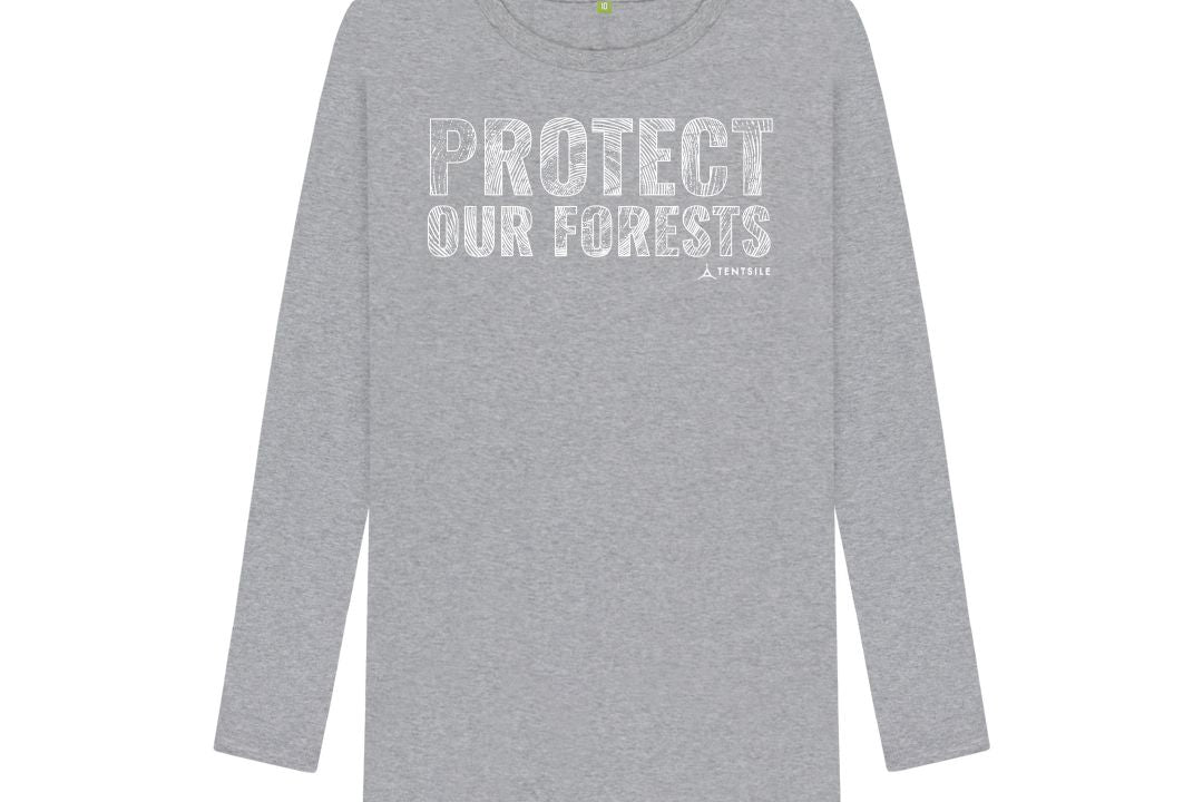 Athletic Grey Protect Our Forests Long Sleeve Tee - Female (6585789153353)