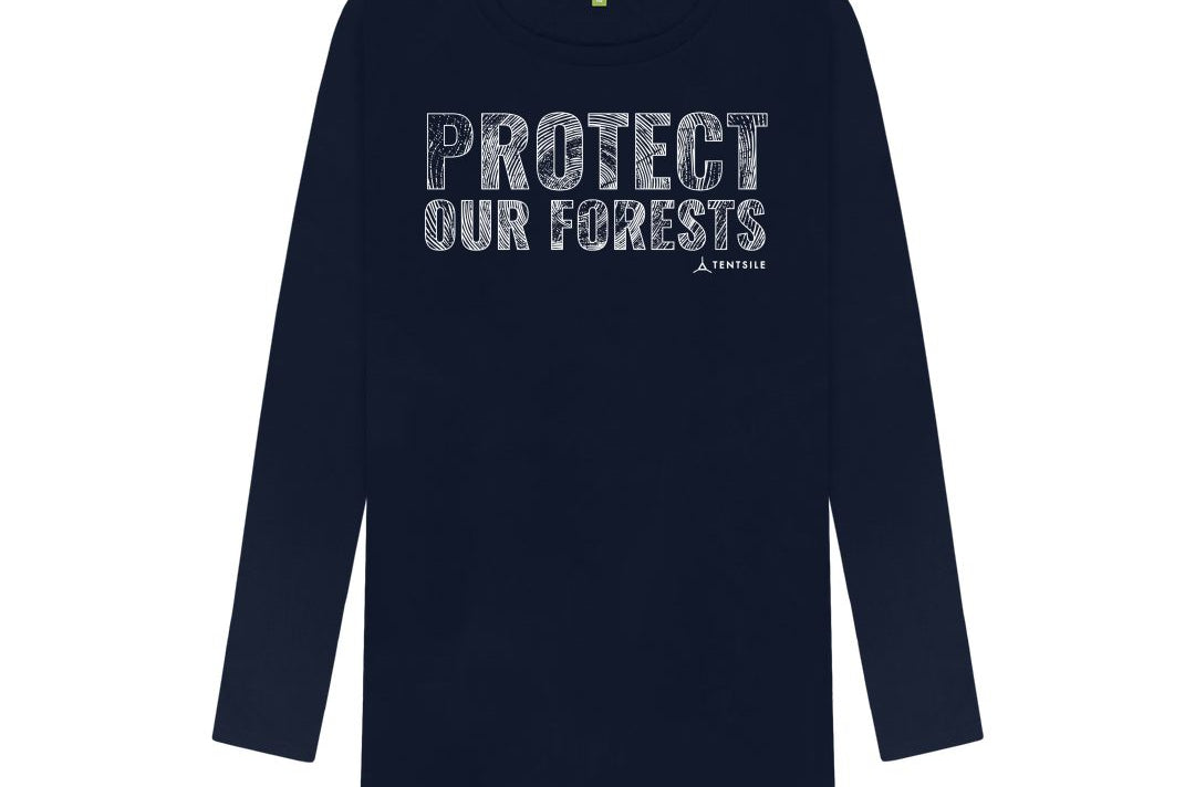 Navy Blue Protect Our Forests Long Sleeve Tee - Female (6585789153353)