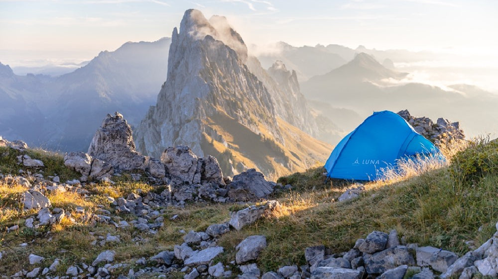 Hiking in the Swiss Alps with the Tentsile Luna