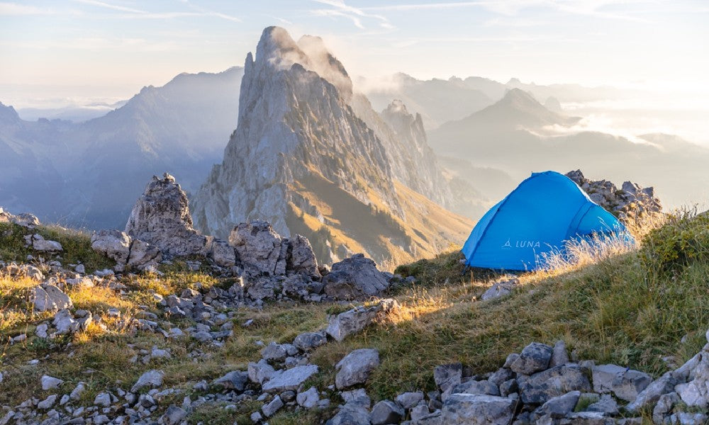 Hiking in the Swiss Alps with the Tentsile Luna