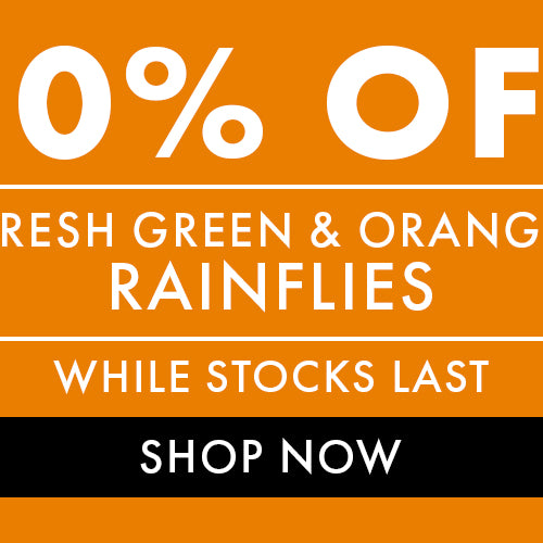50% Off Fresh Green and Orange Rainfly