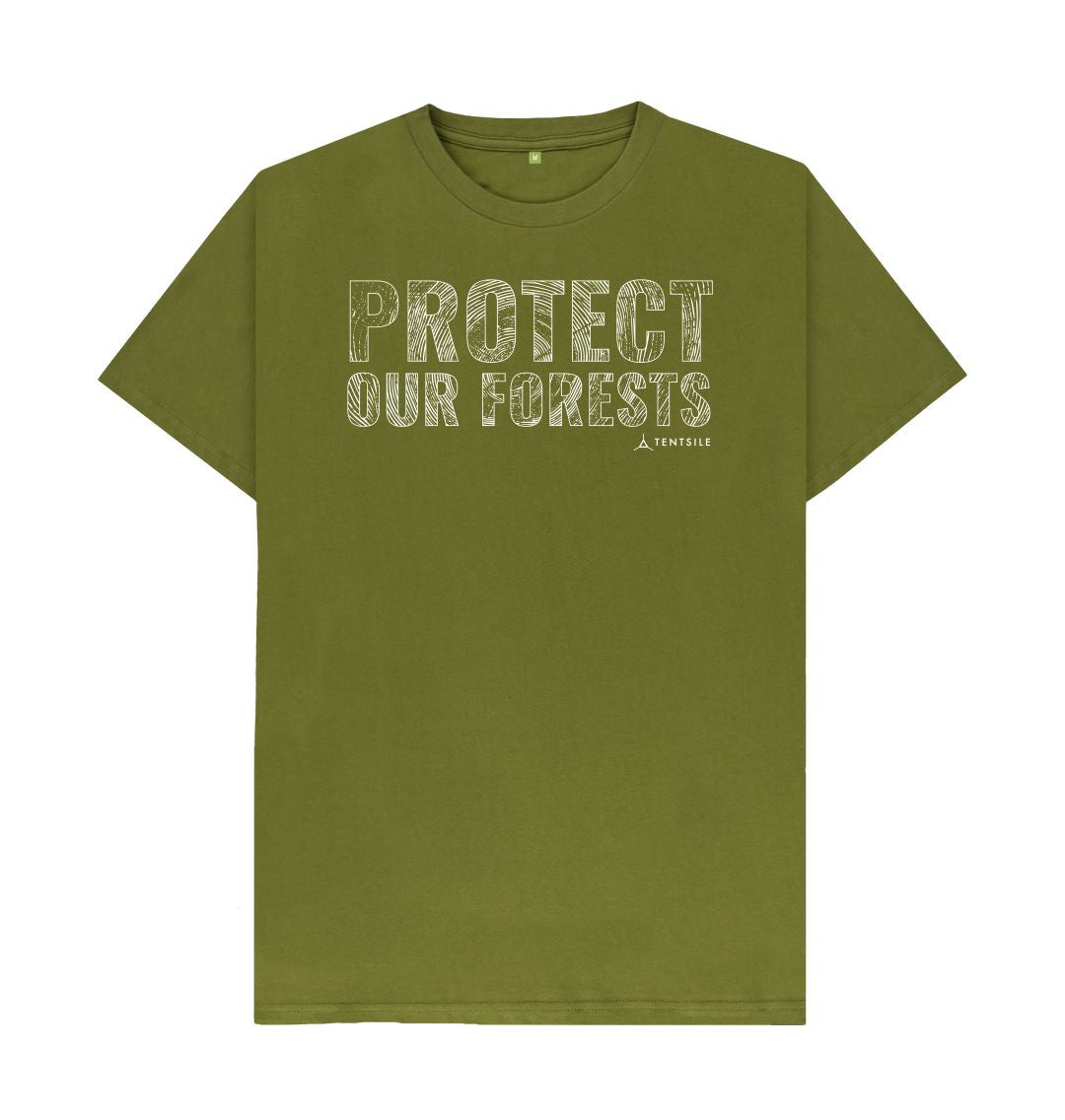Moss Green Protect Our Forests T Shirt - Male (6585774014537)