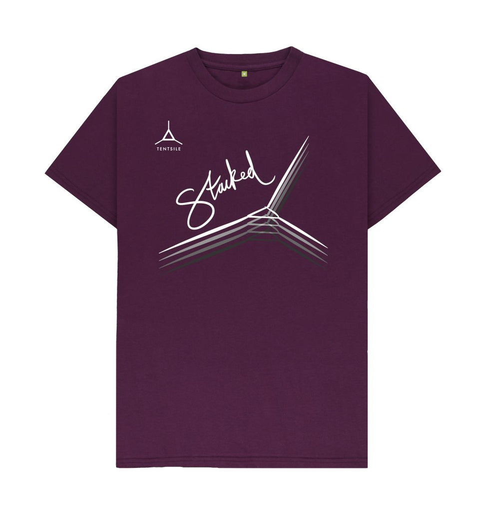 Purple Tentsile Logo and Stacked Graphic Mens T shirts (4590916141129)
