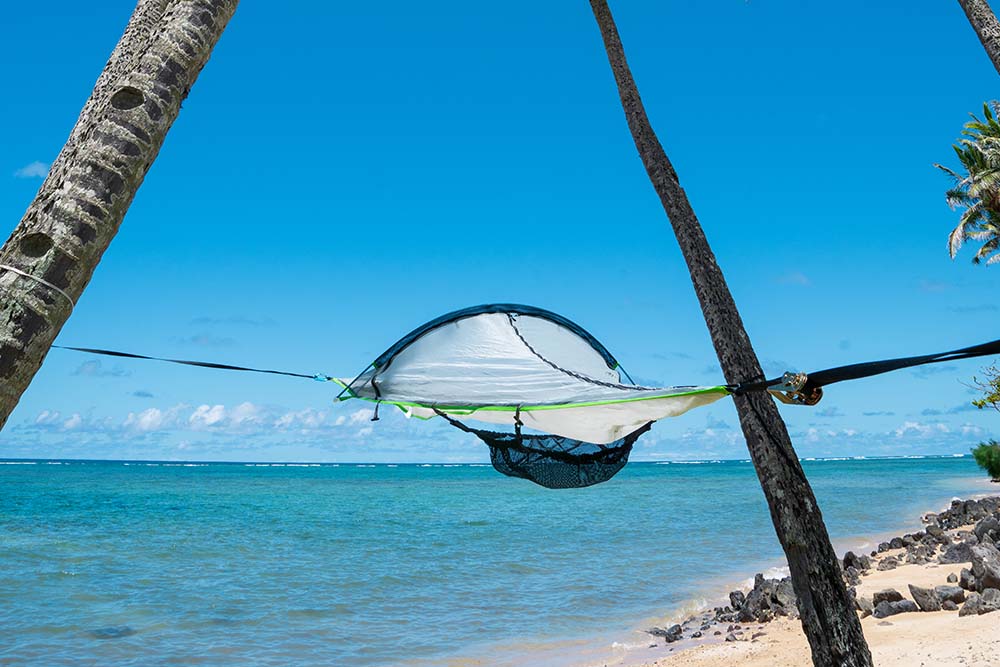 Tree tent on beach (6649479233609)