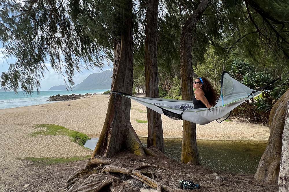 Woman in tree tent (6649479233609)