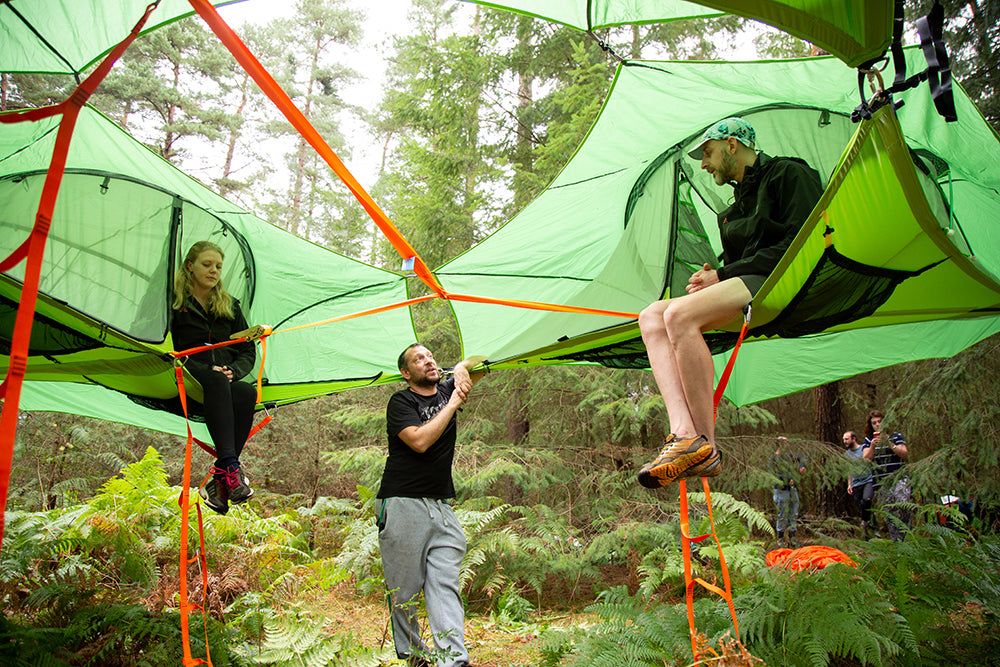 Dream House Tente pyramidale de camping en toile de coton 3 saisons pour 2  à 3 personnes