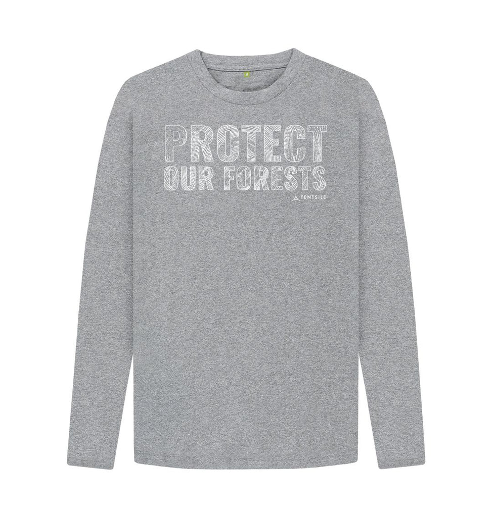 Athletic Grey Protect Our Forests Long Sleeve Tee - Male (6585785581641)