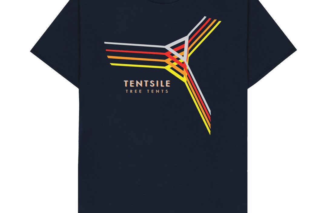 Navy Blue Tentsile Retro T Shirt Male (6569086615625)