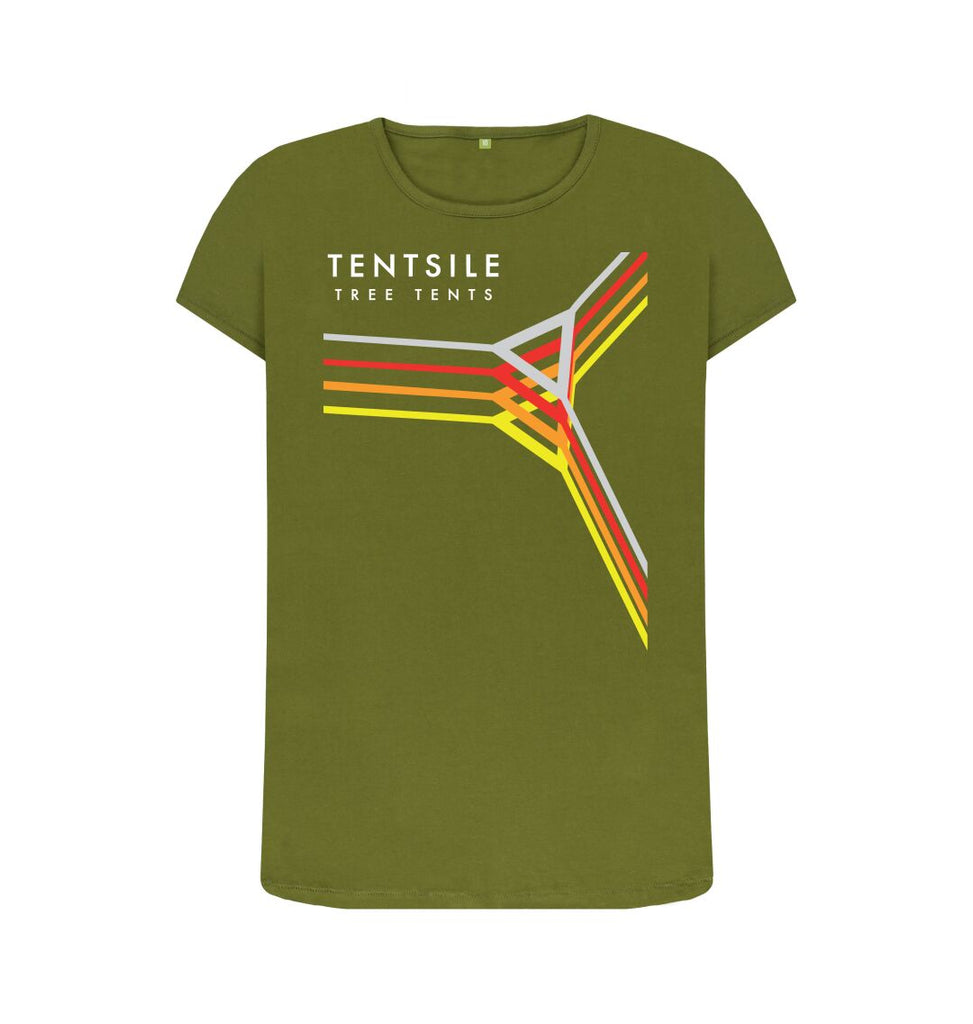Moss Green Tentsile Retro T Shirt Female (4575929204809)