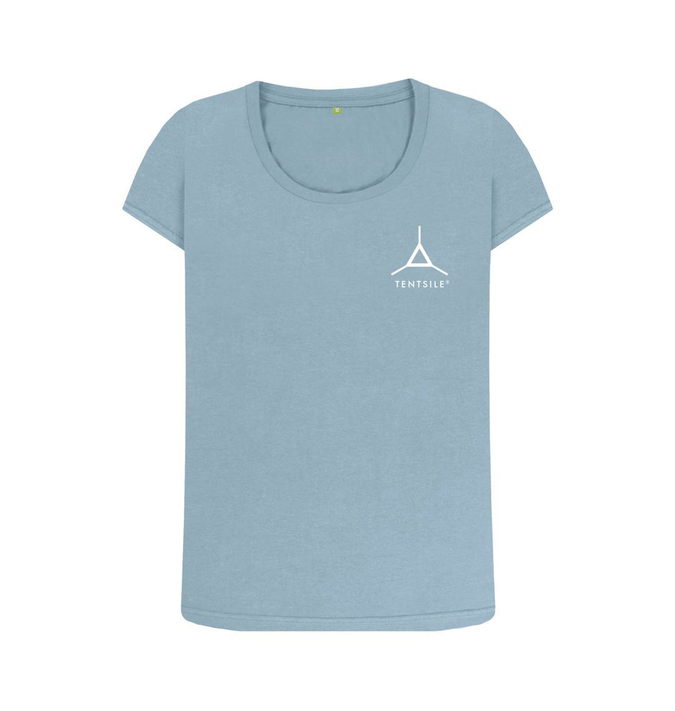 Stone Blue Tentsile Scoop Neck Tee - Female (6613446033481)