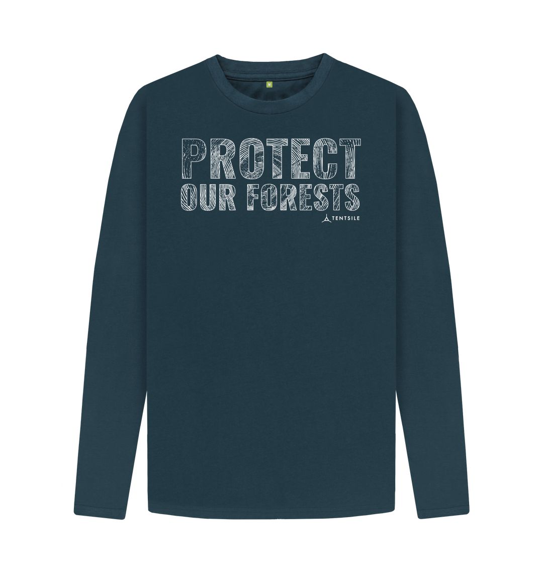 Denim Blue Protect Our Forests Long Sleeve Tee - Male (6585785581641)