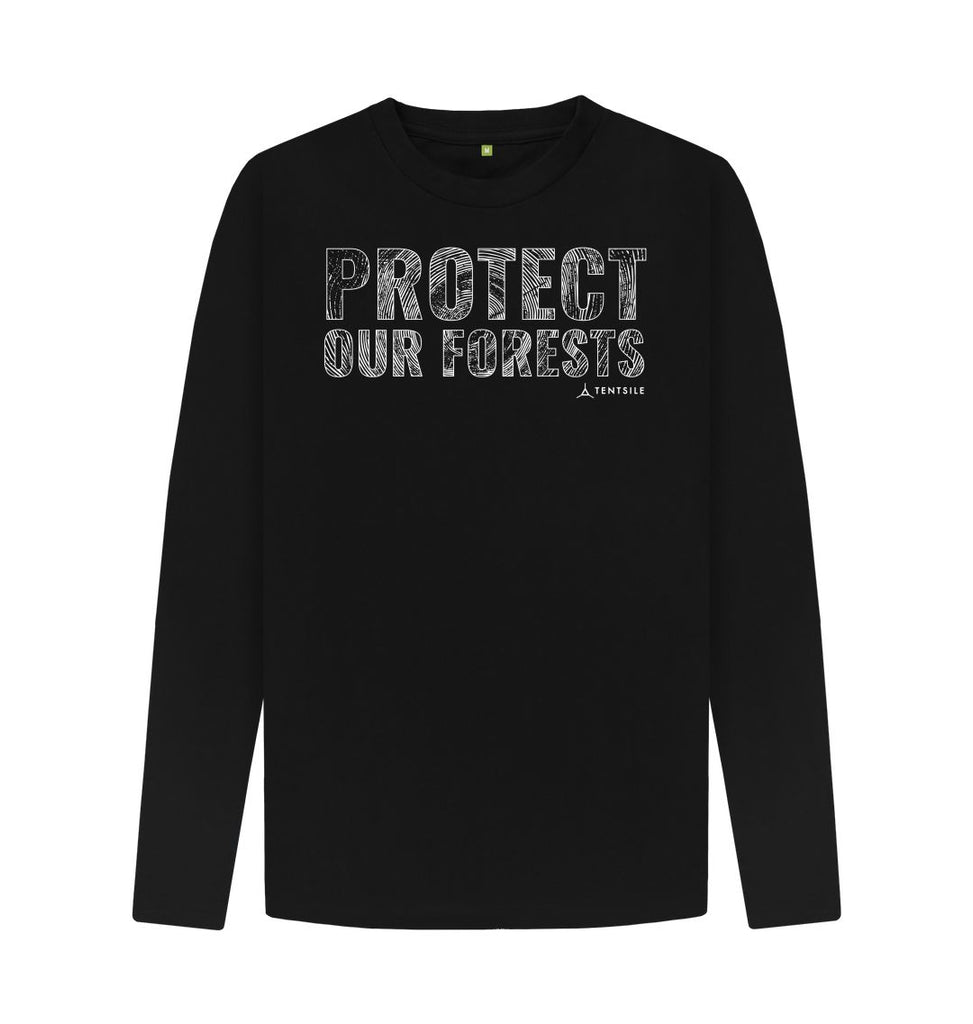 Black Protect Our Forests Long Sleeve Tee - Male (6585785581641)