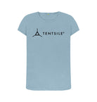 Stone Blue Tentsile Crew Neck Logo Tee - Female (6613439873097)