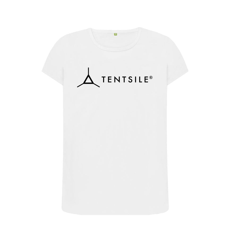 White Tentsile Crew Neck Logo Tee - Female (6613439873097)