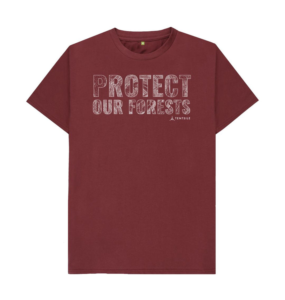 Red Wine Protect Our Forests T Shirt - Male (6585774014537)