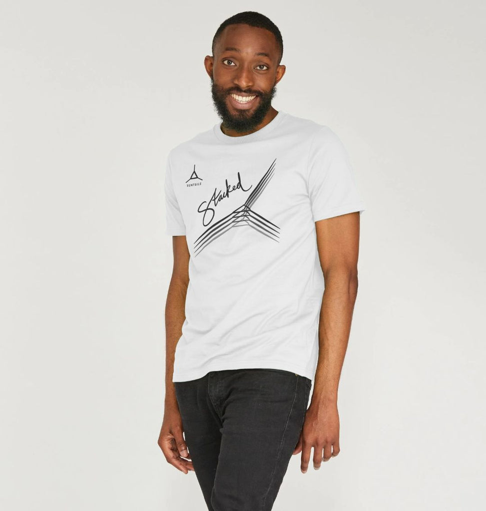 Tentsile Stacked Men's White T Shirt (4590907424841)
