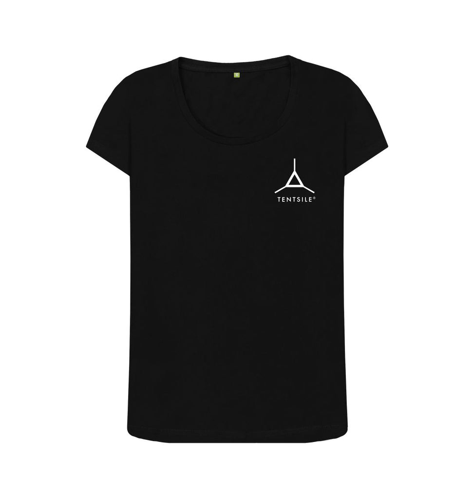 Black Tentsile Scoop Neck Tee - Female (6613446033481)